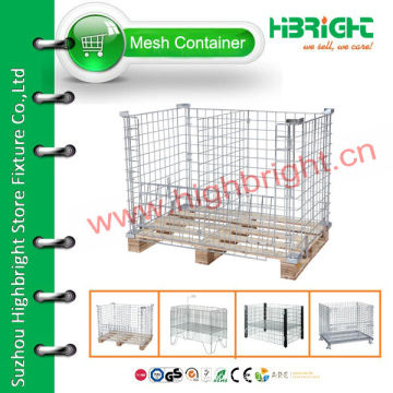 stackable storage wire mesh container